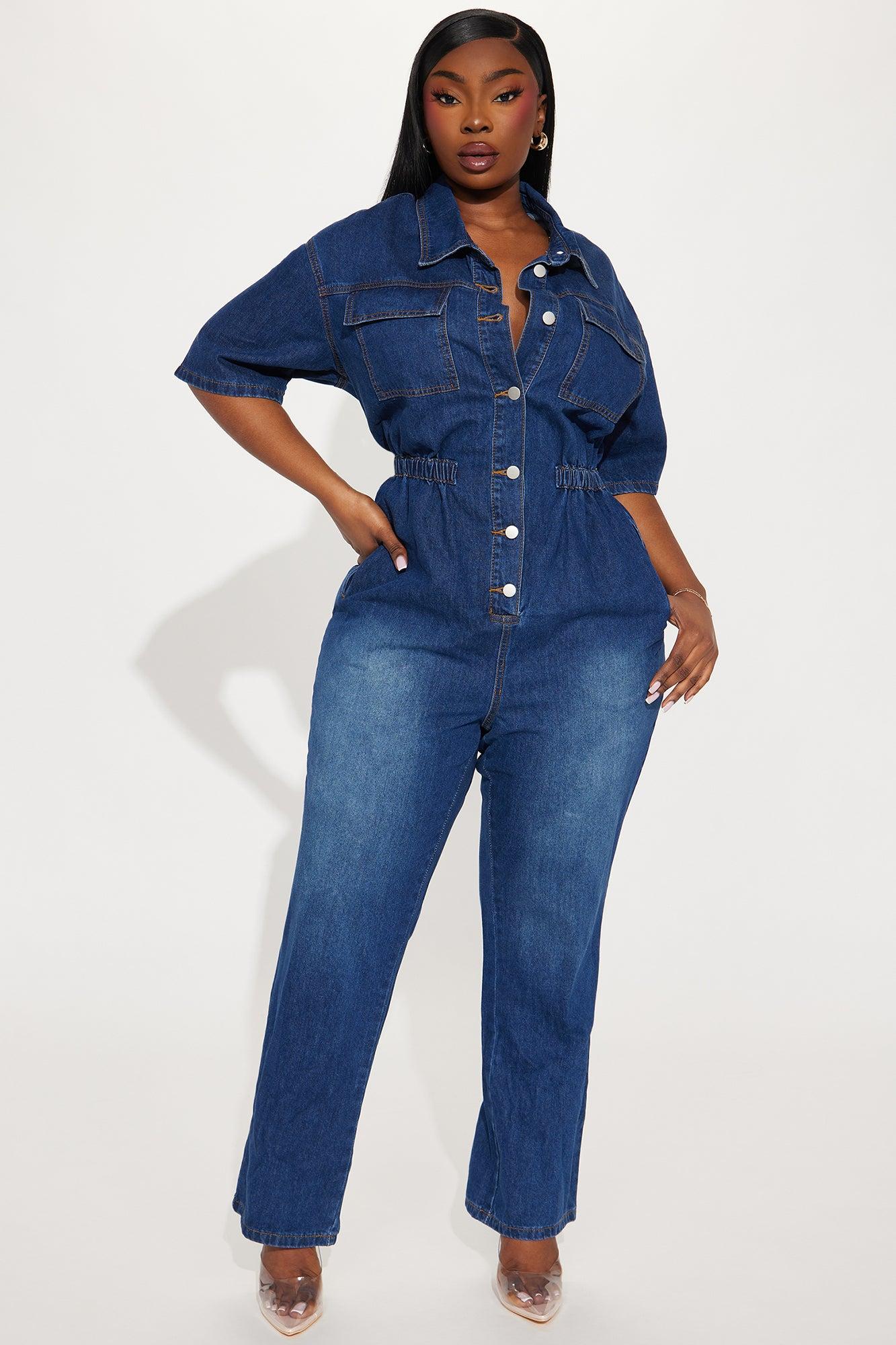 Searching For Your Love Denim Jumpsuit - Medium Wash Product Image