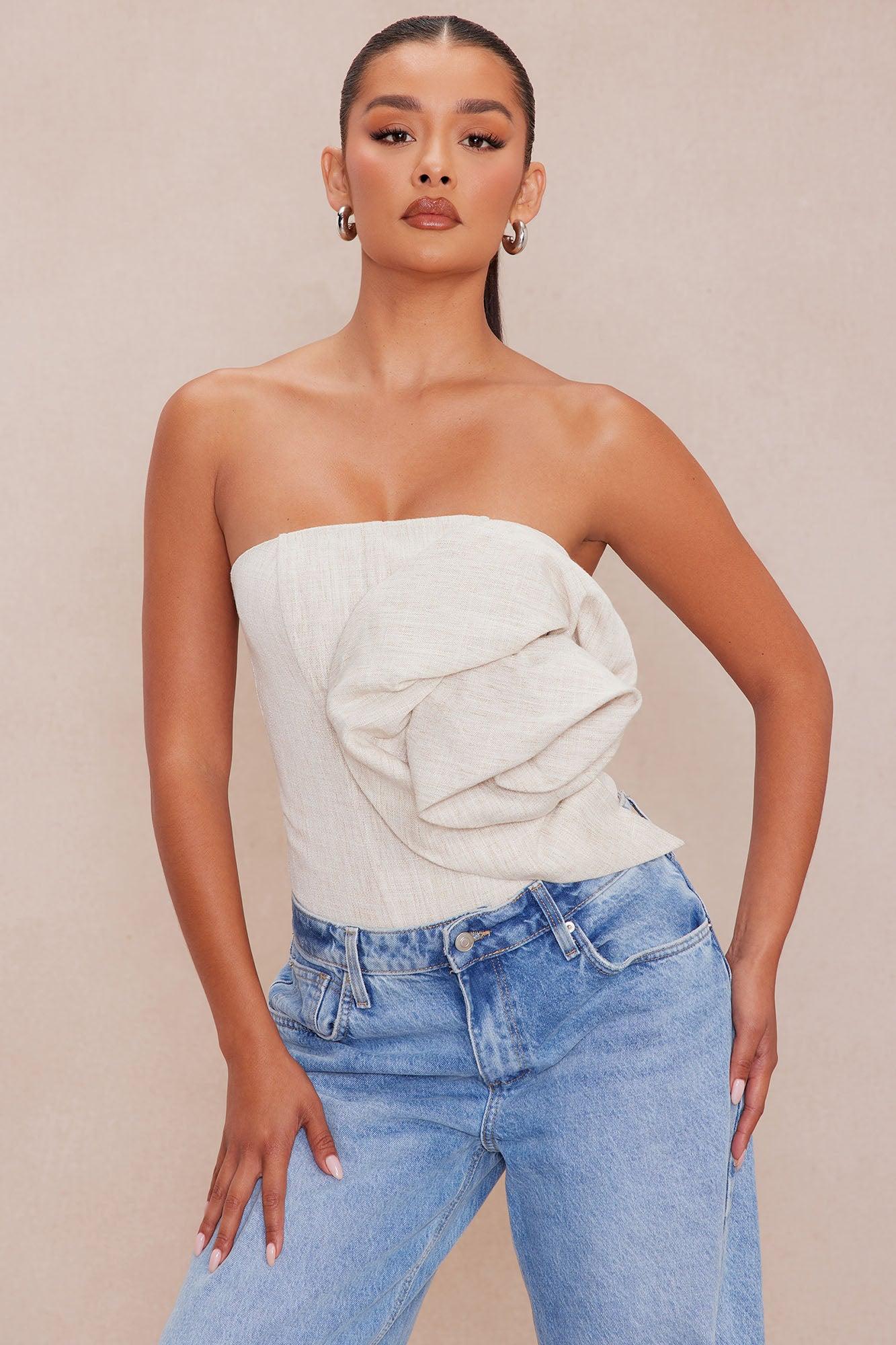 Lori Rose Bodysuit - Tan Product Image