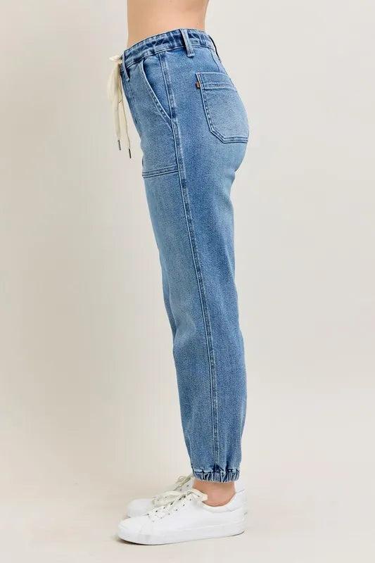 88948   Lani Hi-Rise Denim Judy Blue Jogger Jeans Product Image