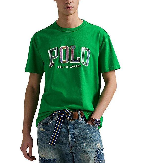 Polo Ralph Lauren Classic Fit Madras-Logo Jersey Short Sleeve T-Shirt Product Image
