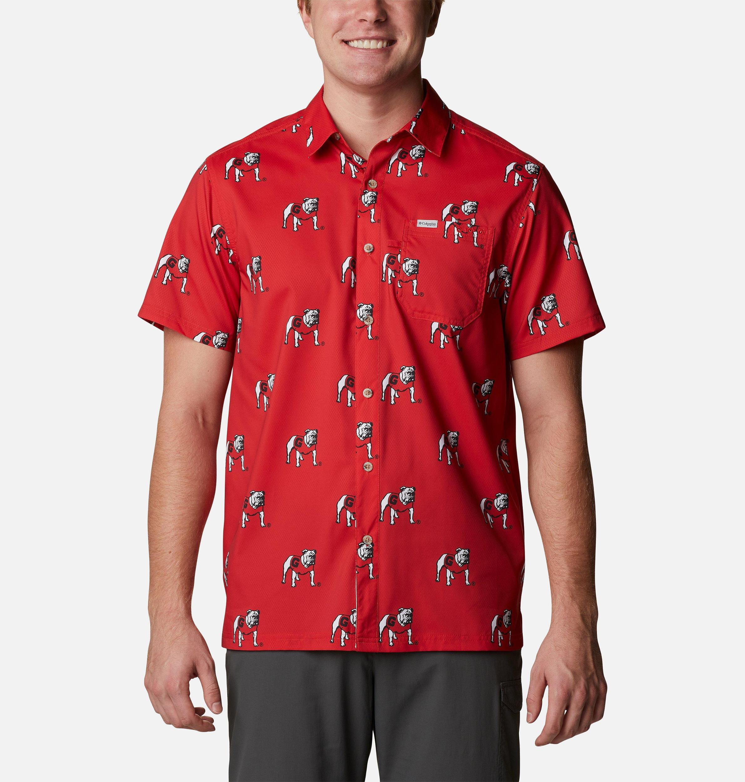 Columbia Men's Collegiate PFG Super Slack Tide Shirt - Georgia- Product Image