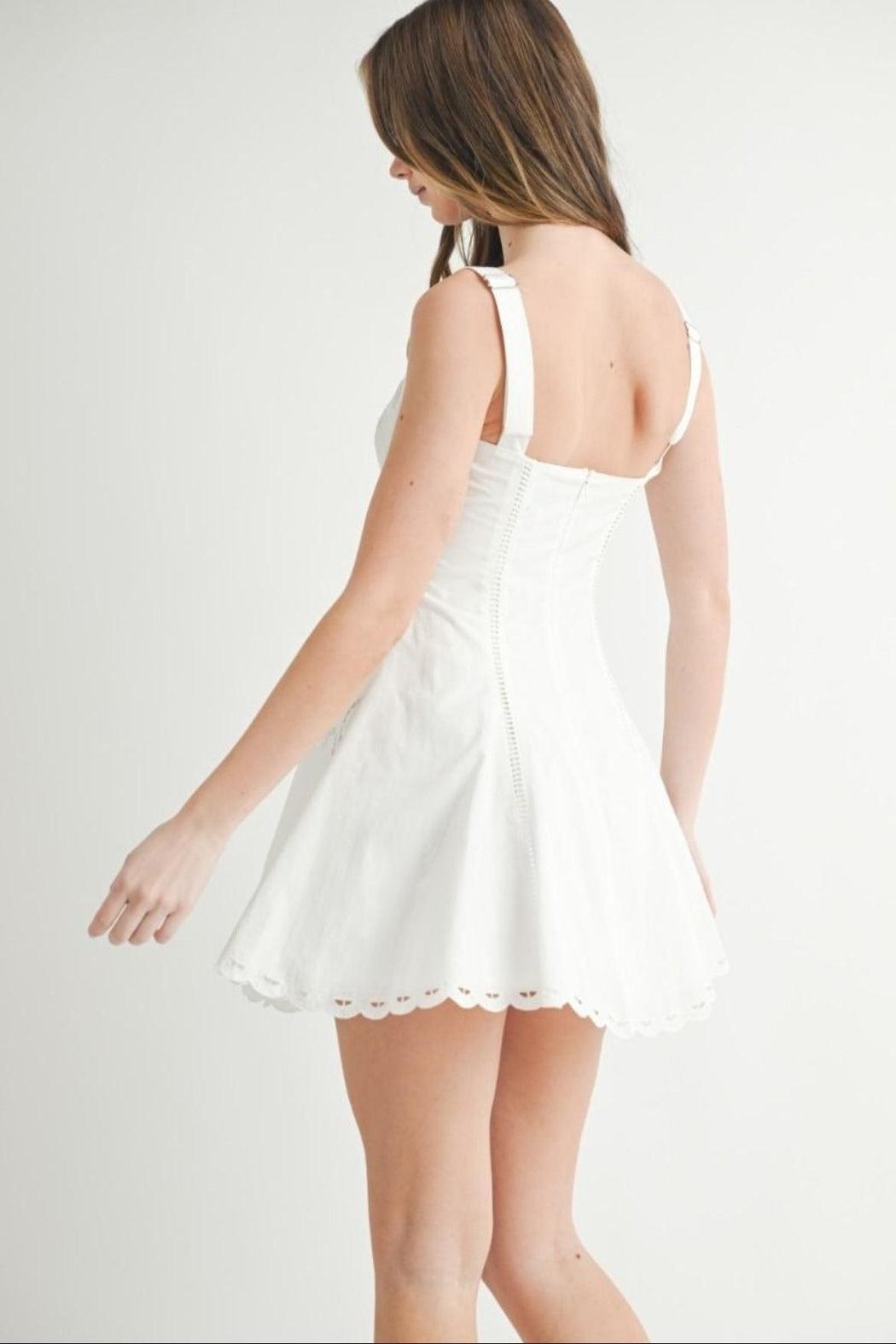 Embroidered Bustier Dress Product Image