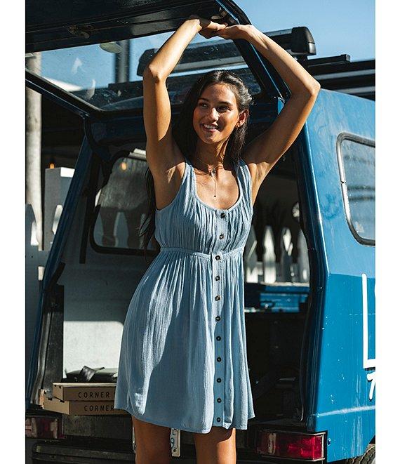O'Neill Korie Sleeveless Solid Mini Faded Denim Dress Product Image