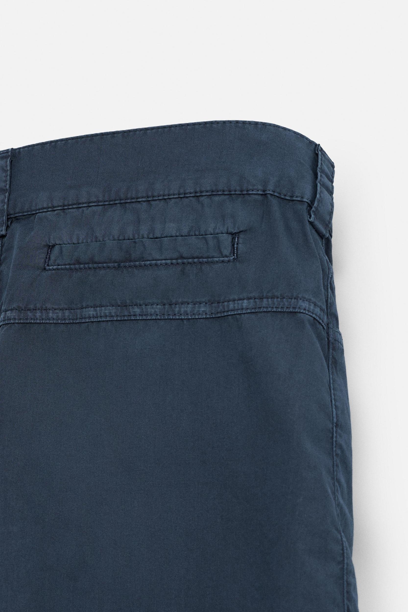 WASHED COTTON BERMUDA SHORTS Product Image