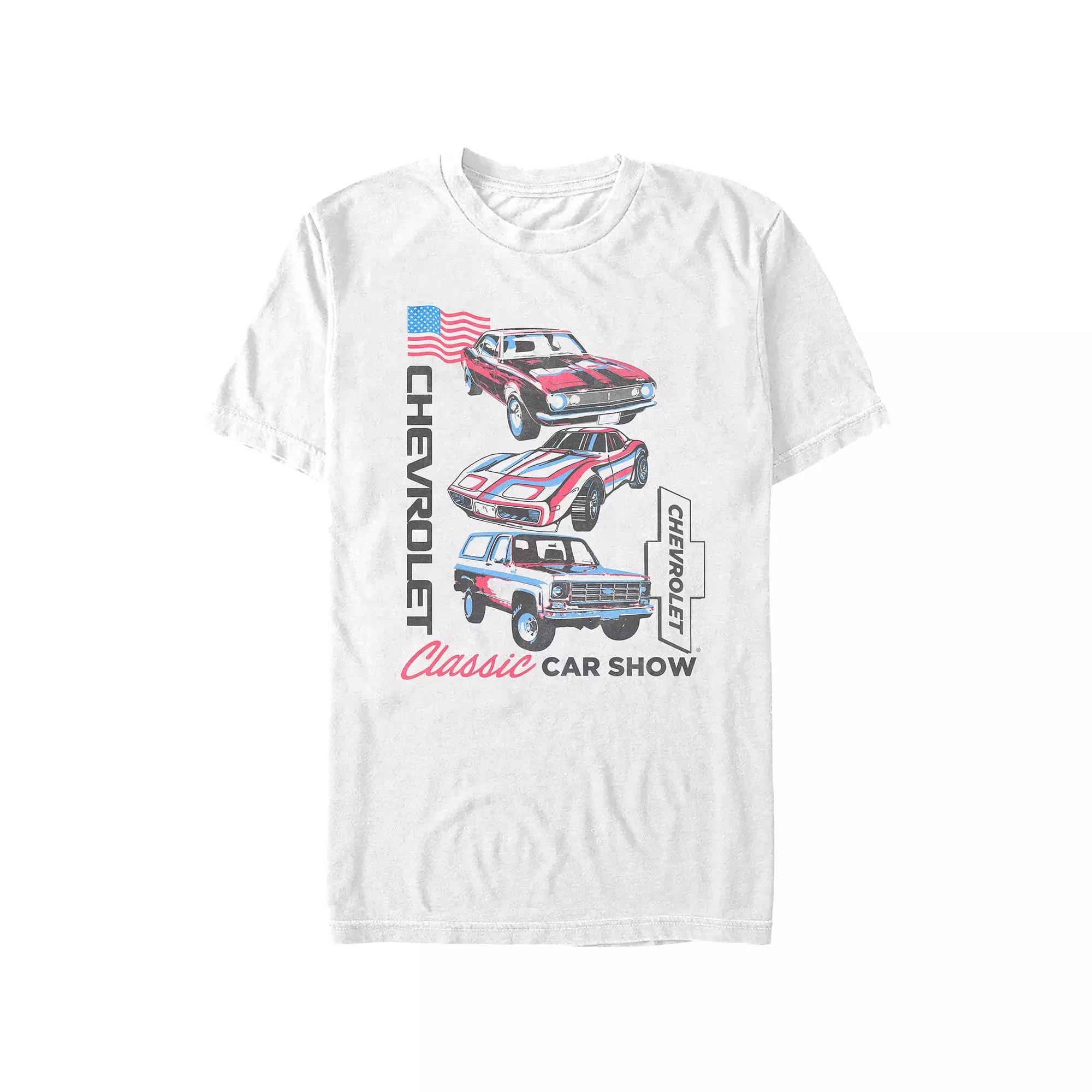 Men's Chevrolet Classic Car Show Graphic Tee, Size: XS, White Product Image