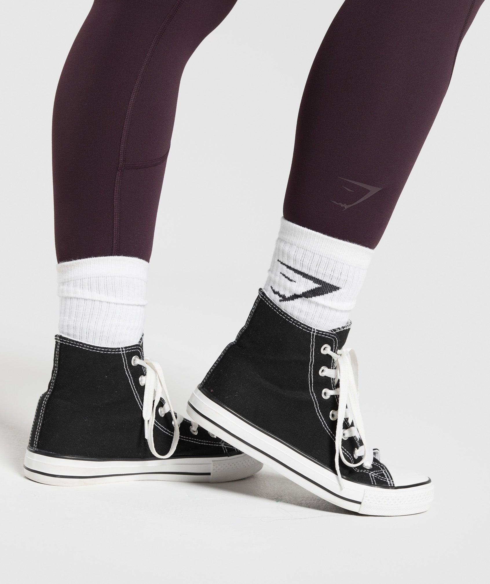 Gymshark Lifting Dipped Waistband Leggings - Plum Brown Female Product Image