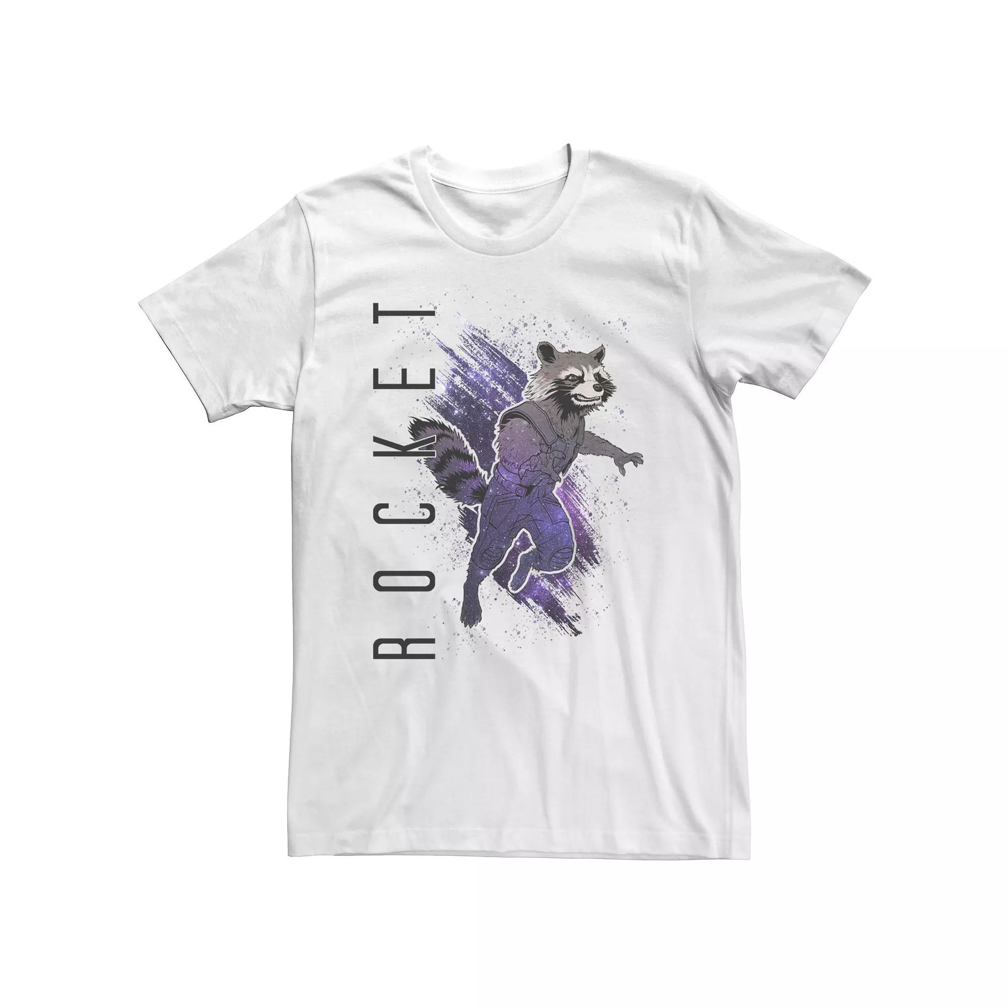 Big & Tall Marvel Avengers Endgame Rocket Painted Galaxy Tee, Men's,  Product Image