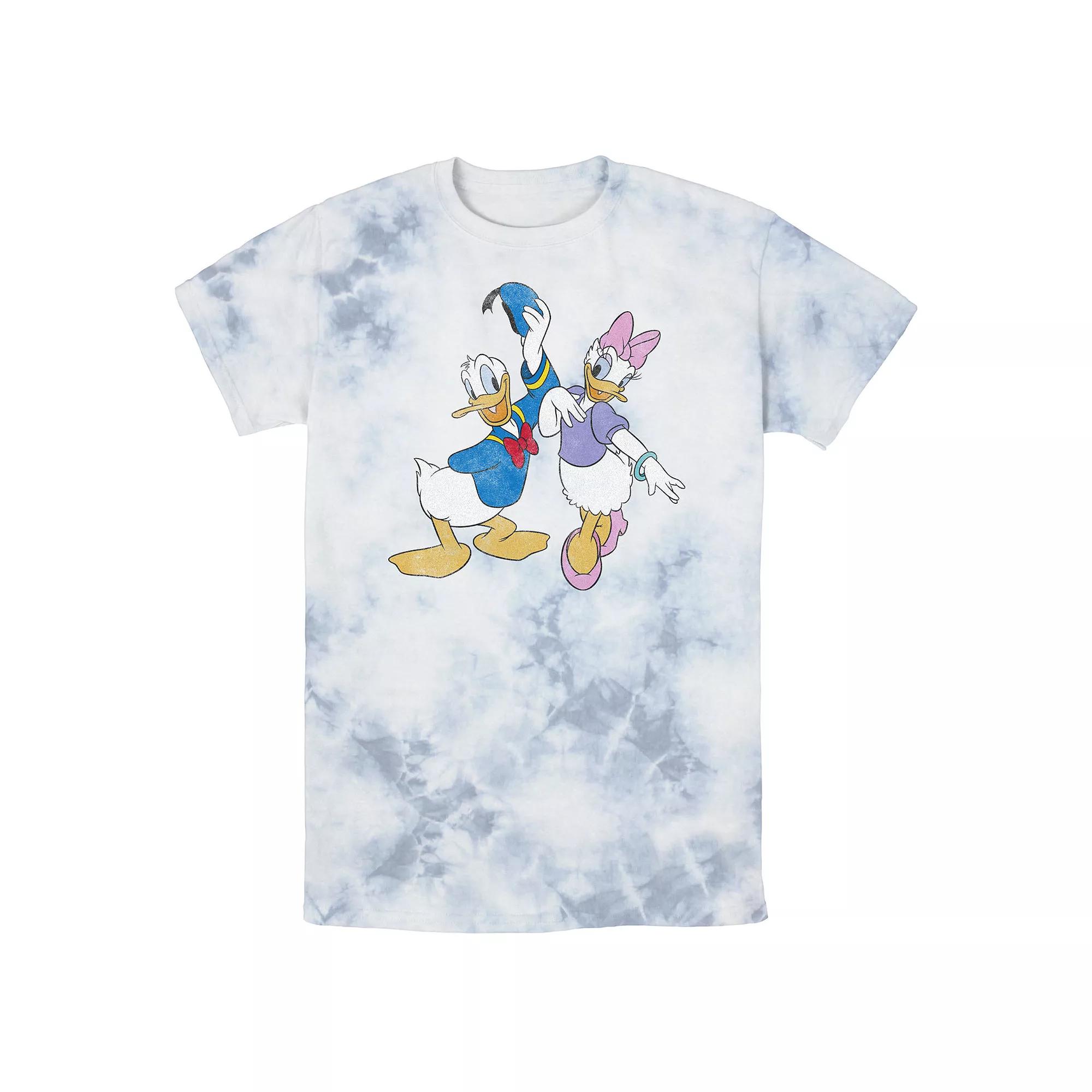 Men's Disney Mickey And Friends Donald And Daisy Distressed Wash Tee,  Product Image