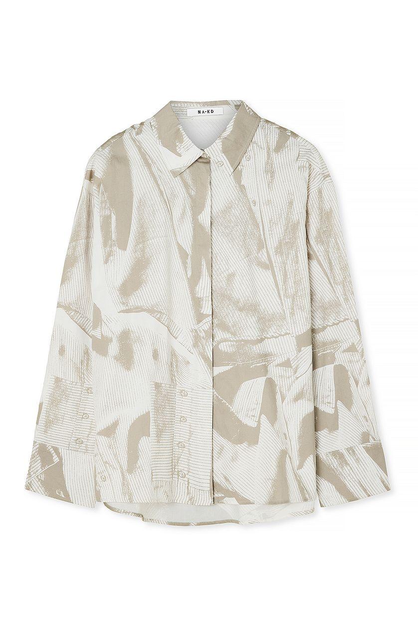 Oversized Printed Detail Shirt Product Image