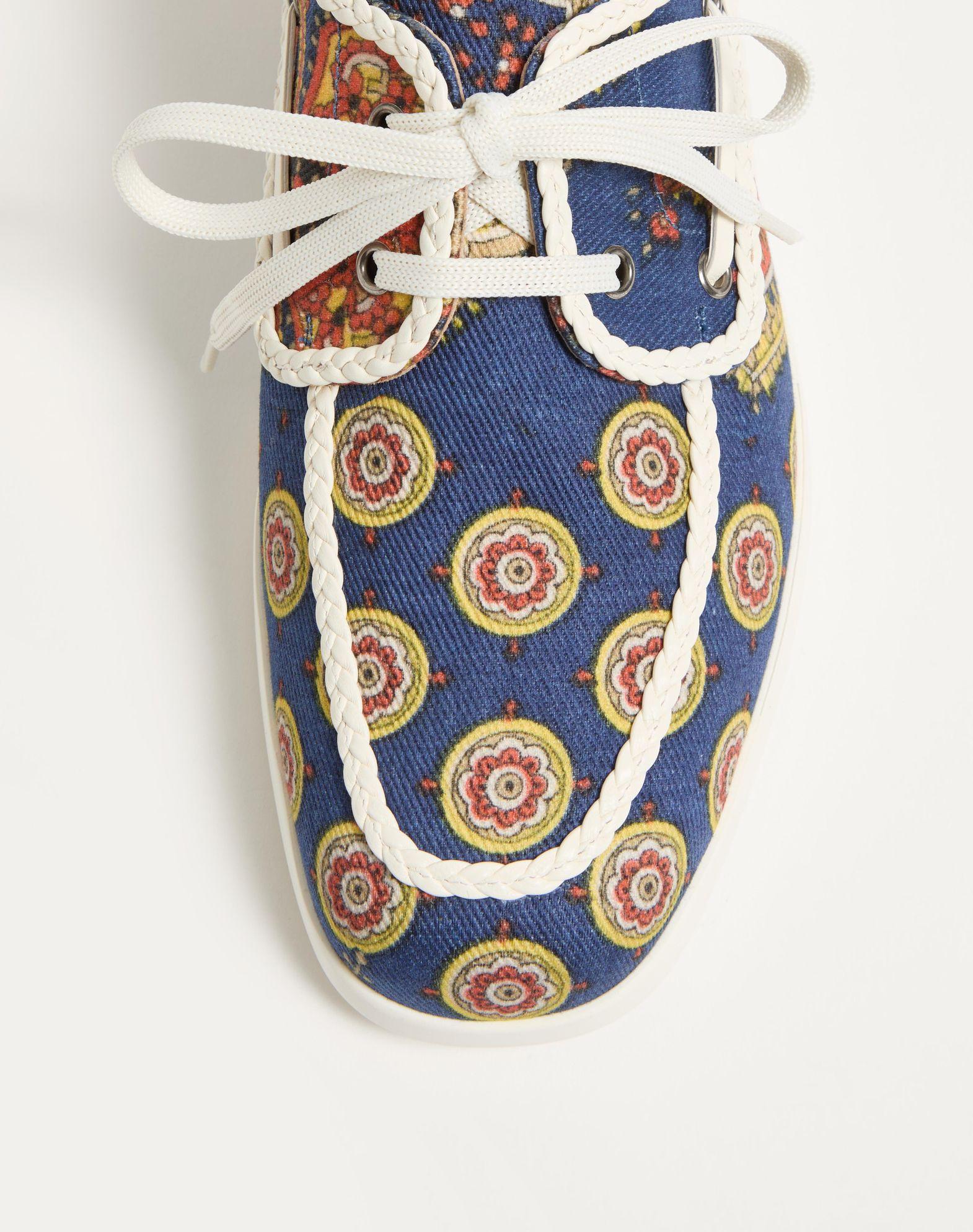 Palm Avenue Boat Shoe In Voyage Imaginaire Denim Fabric And Nappa Product Image