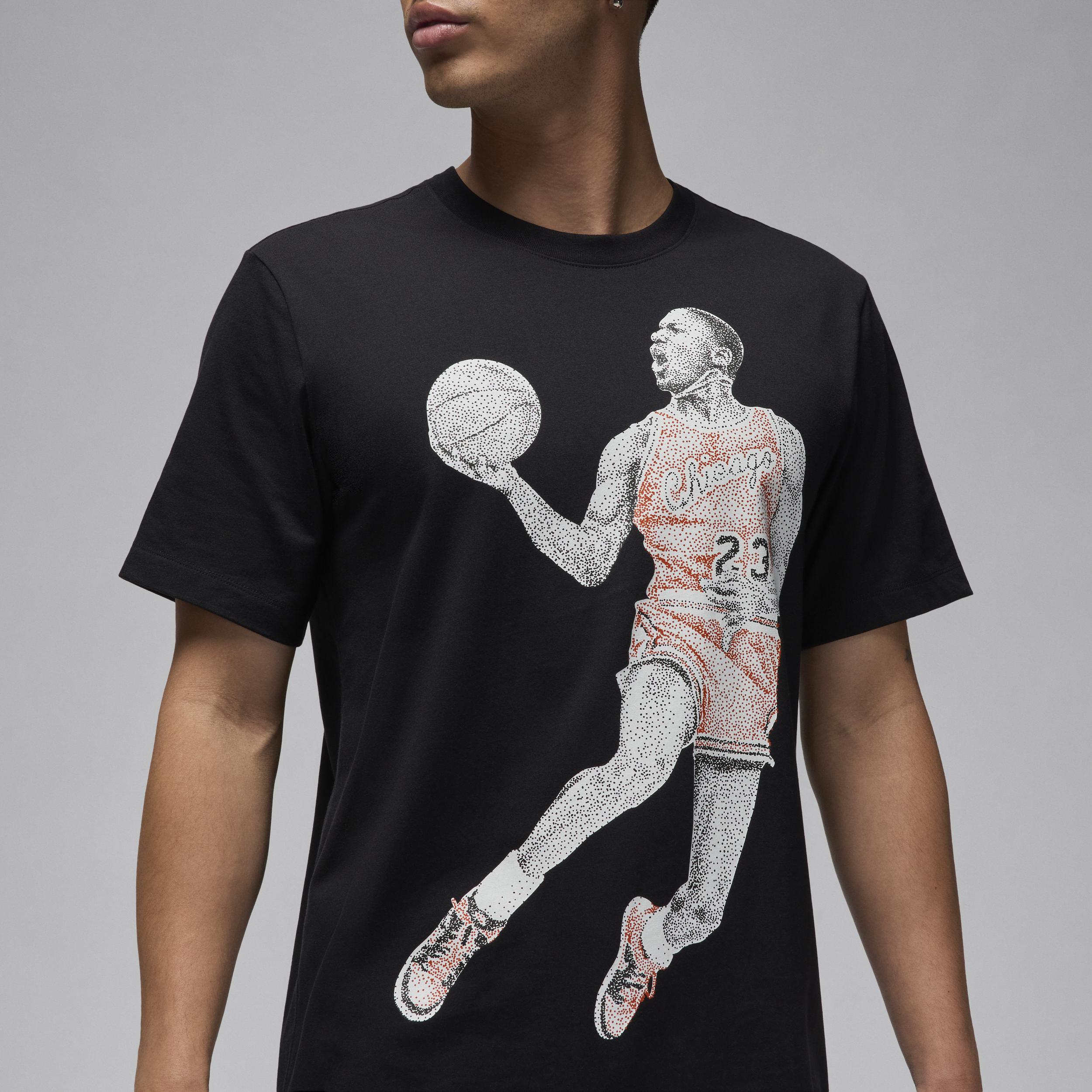 Jordan Mens Jordan Brand Dot MJ Short Sleeve T-Shirt - Mens Sail/Black Product Image