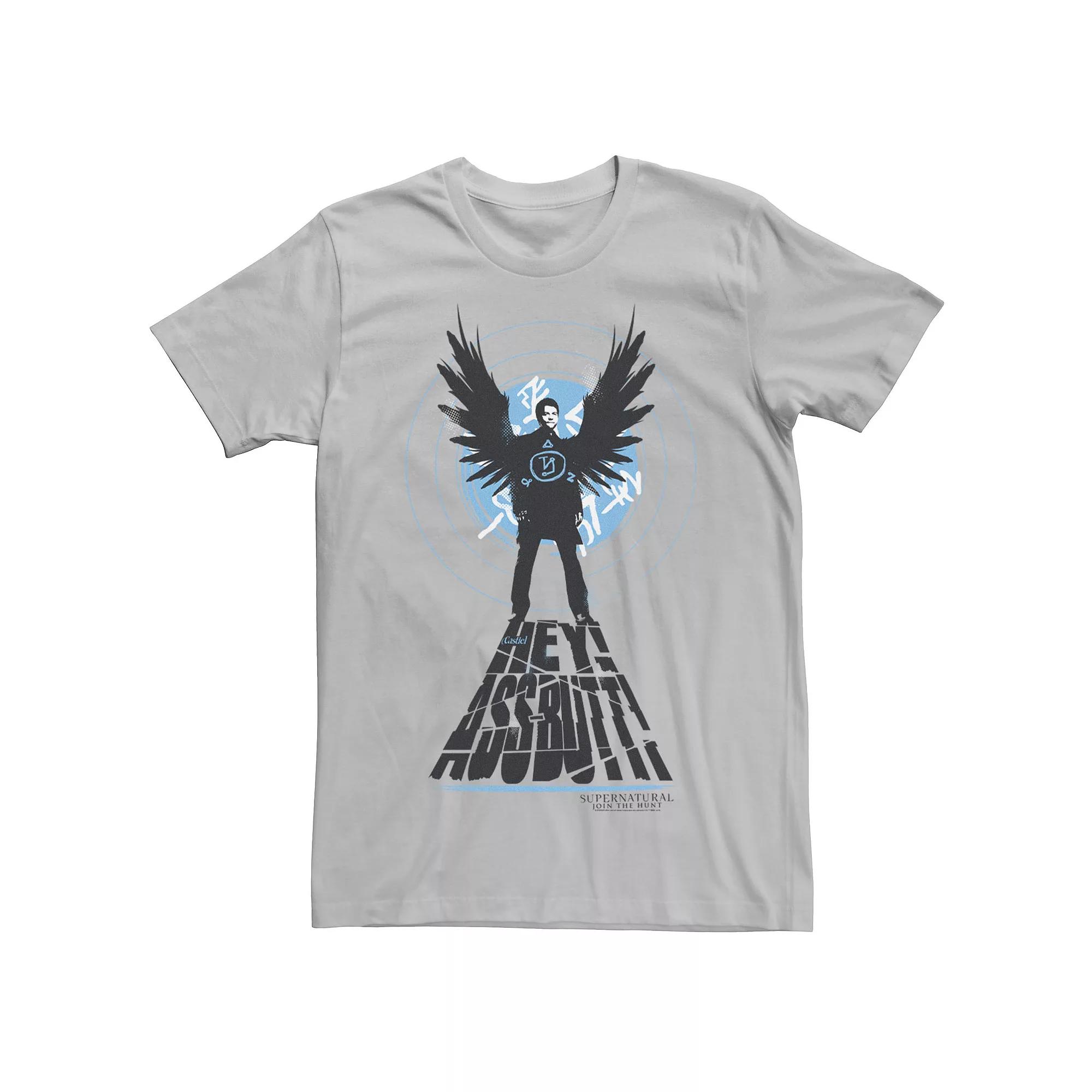 Men's Supernatural Castiel Hey Assbutt Portrait Tee,  Product Image