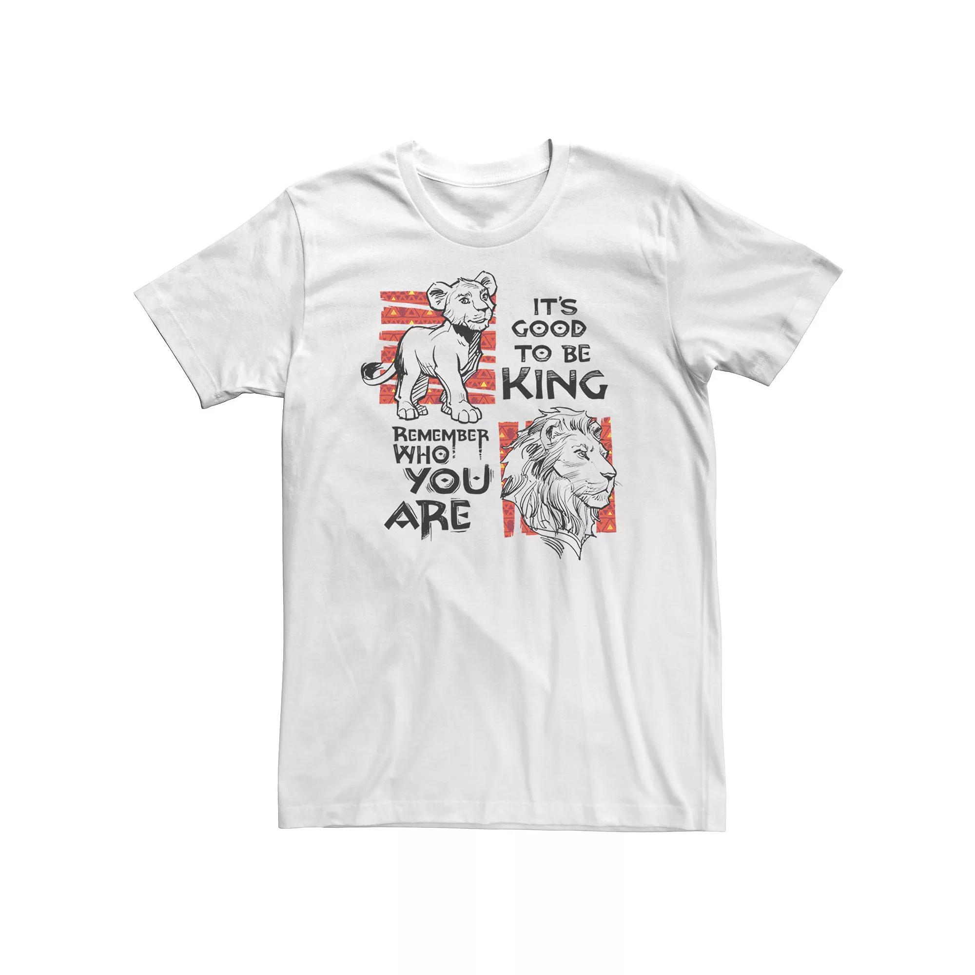 Big & Tall Disney The Lion King Live Action Simba Mufasa Quotes Poster Tee, Men's,  Product Image