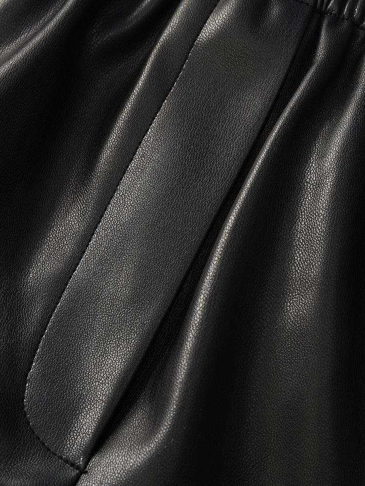 PU Leather Women Shorts Product Image