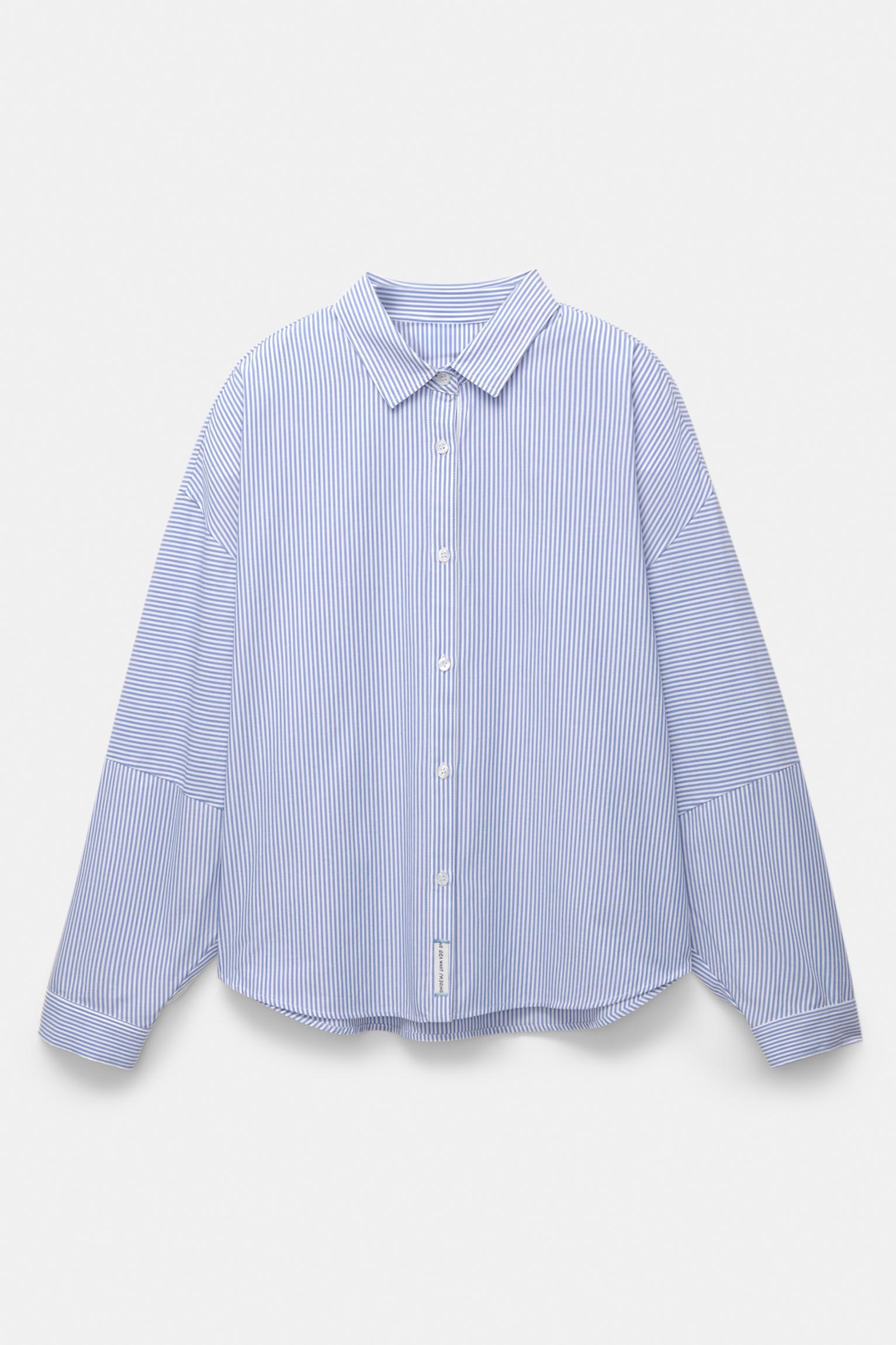 Striped shirt with puff sleeves Product Image