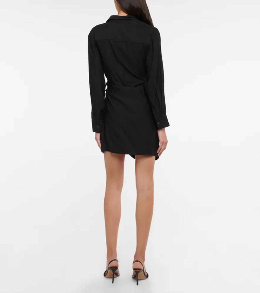 JACQUEMUS La Robe Bahia Viscose Jersey Mini Dress In Black Product Image