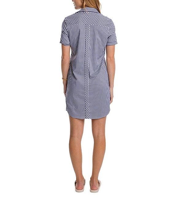 Southern Tide Kamryn brrr°® Intercoastal Short Sleeve Gingham Dress Product Image