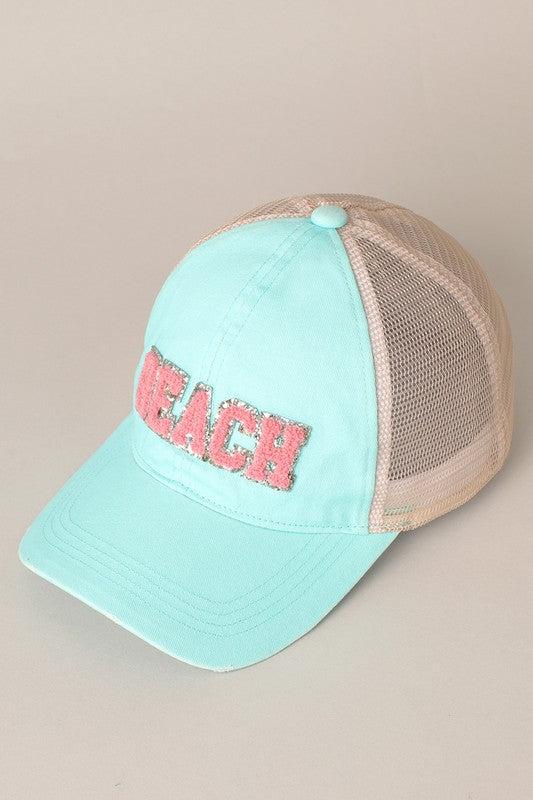 Beach Letter Mesh Back Cap Product Image
