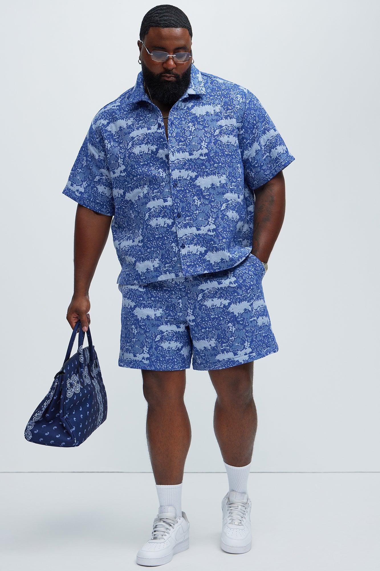 Deklan Textured Shirt - Blue/combo Product Image