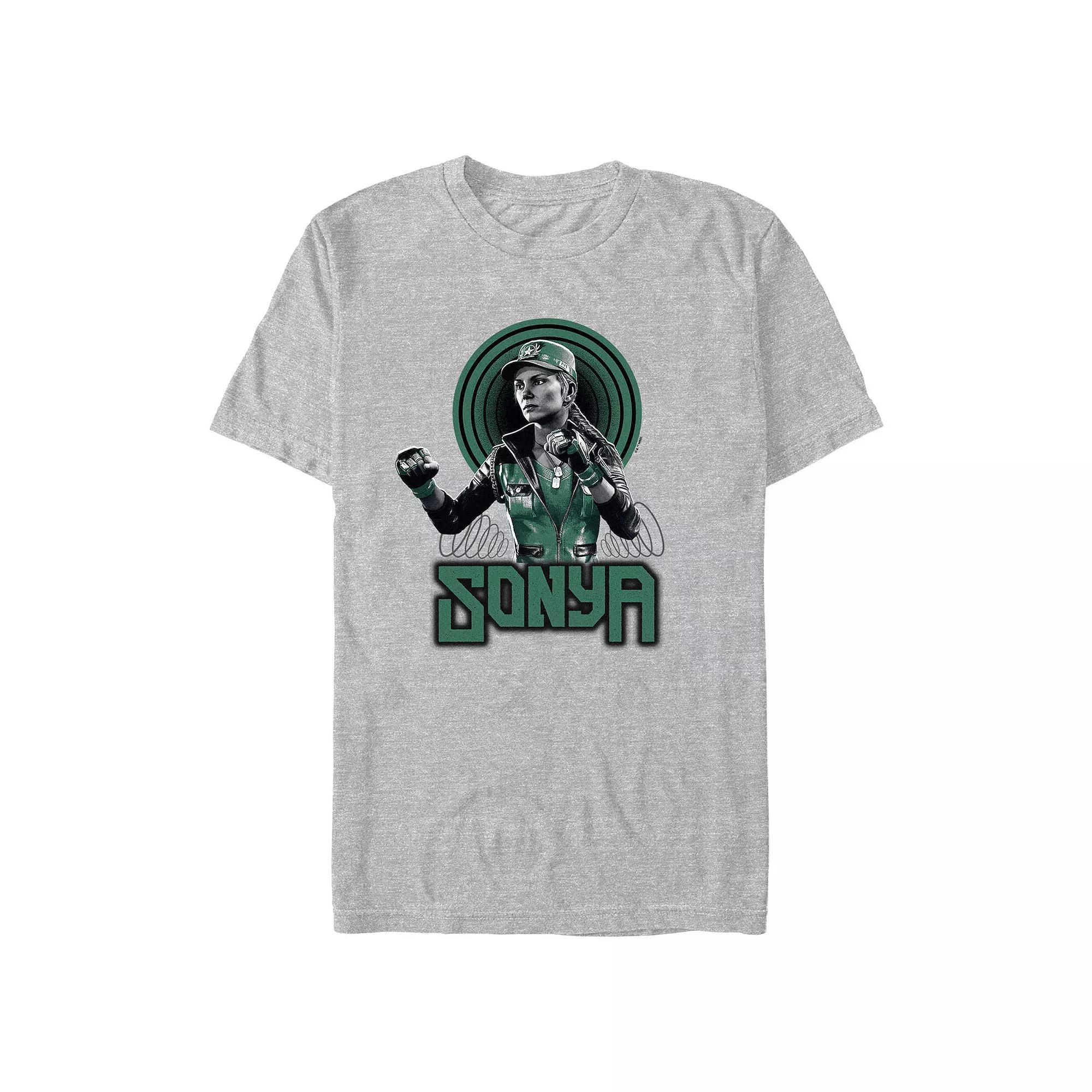 Men's Mortal Kombat Sonya MK Graphic Tee, Size: XS, Athletic Grey Product Image