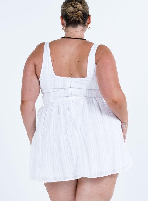 Lorinda Mini Dress White Curve Product Image