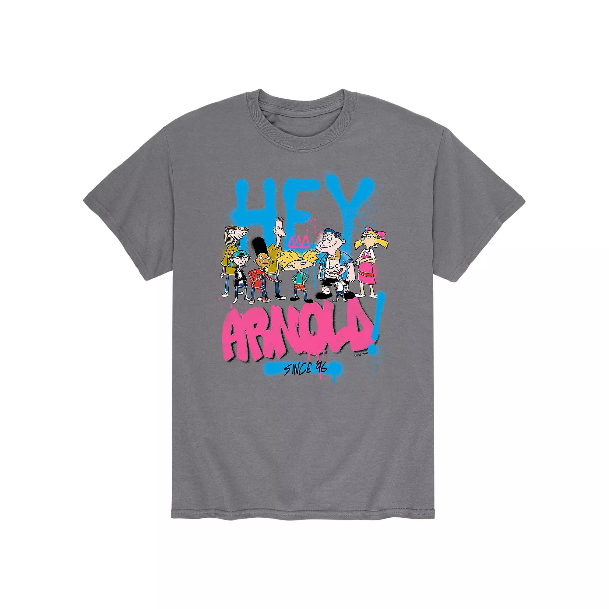 Men's Hey Arnold! Hey Arnold Pink Spray Paint Tee,  Product Image
