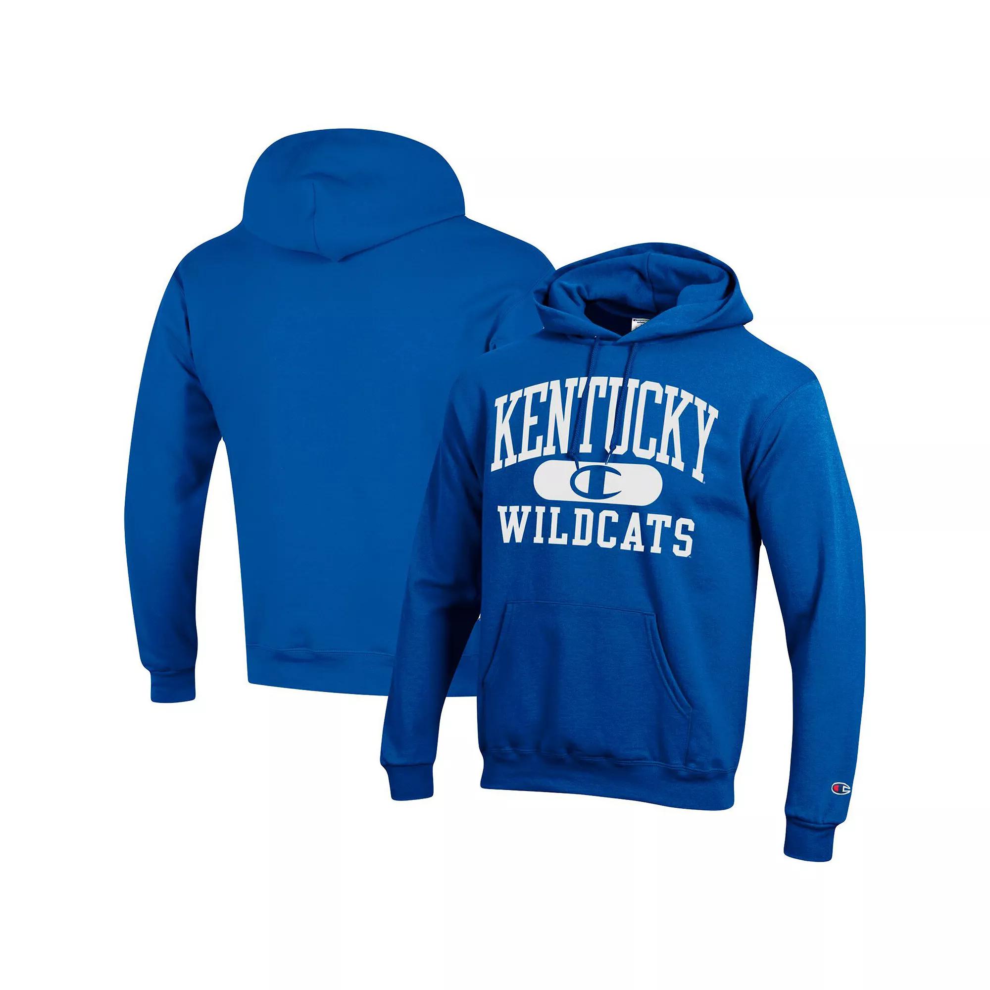 Men's Champion Royal Kentucky Wildcats Arch Pill Pullover Hoodie, Size: Large, Blue Product Image