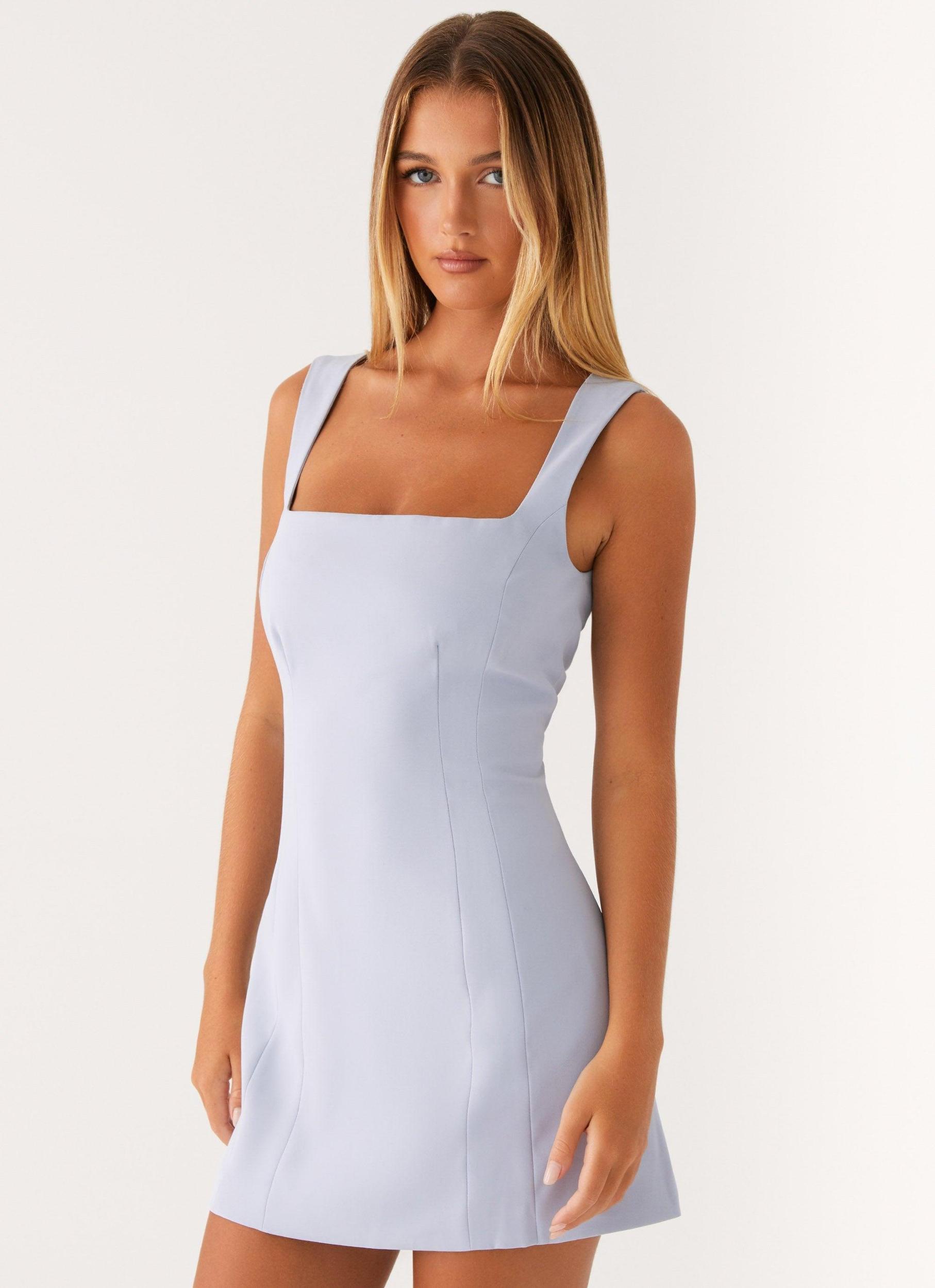 Lucky Charm Mini Dress - Blue Product Image