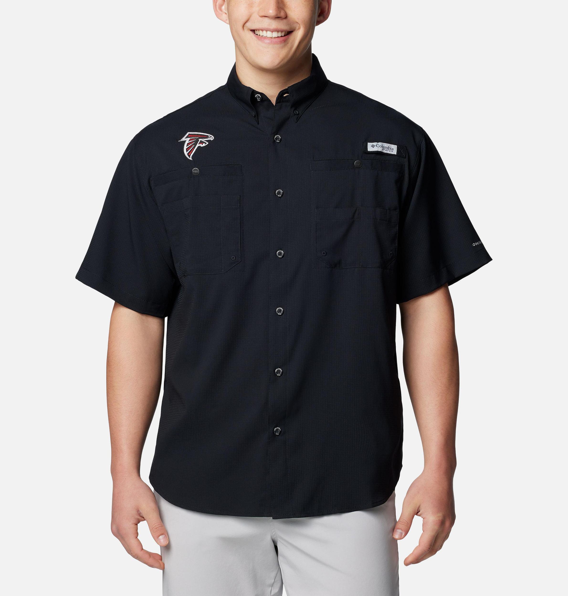 Columbia Mens PFG Tamiami Short Sleeve Shirt - Atlanta Falcons- Product Image