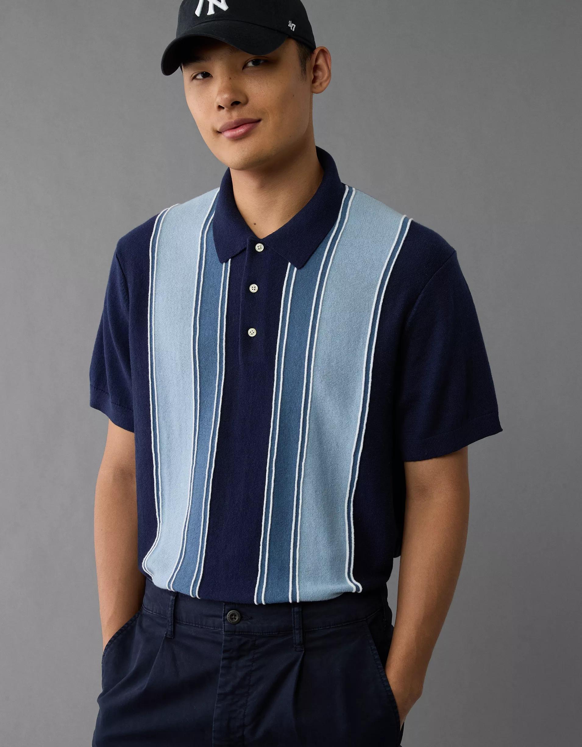 AE Weekend Sweater Polo Shirt Product Image