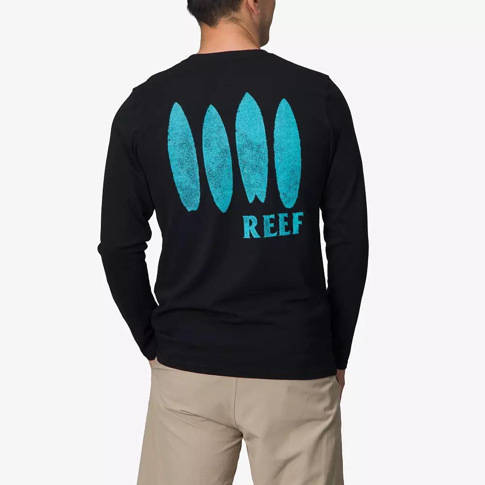 Men's REEF Long Sleeve Graphic Tee, Size: Small, Black Product Image
