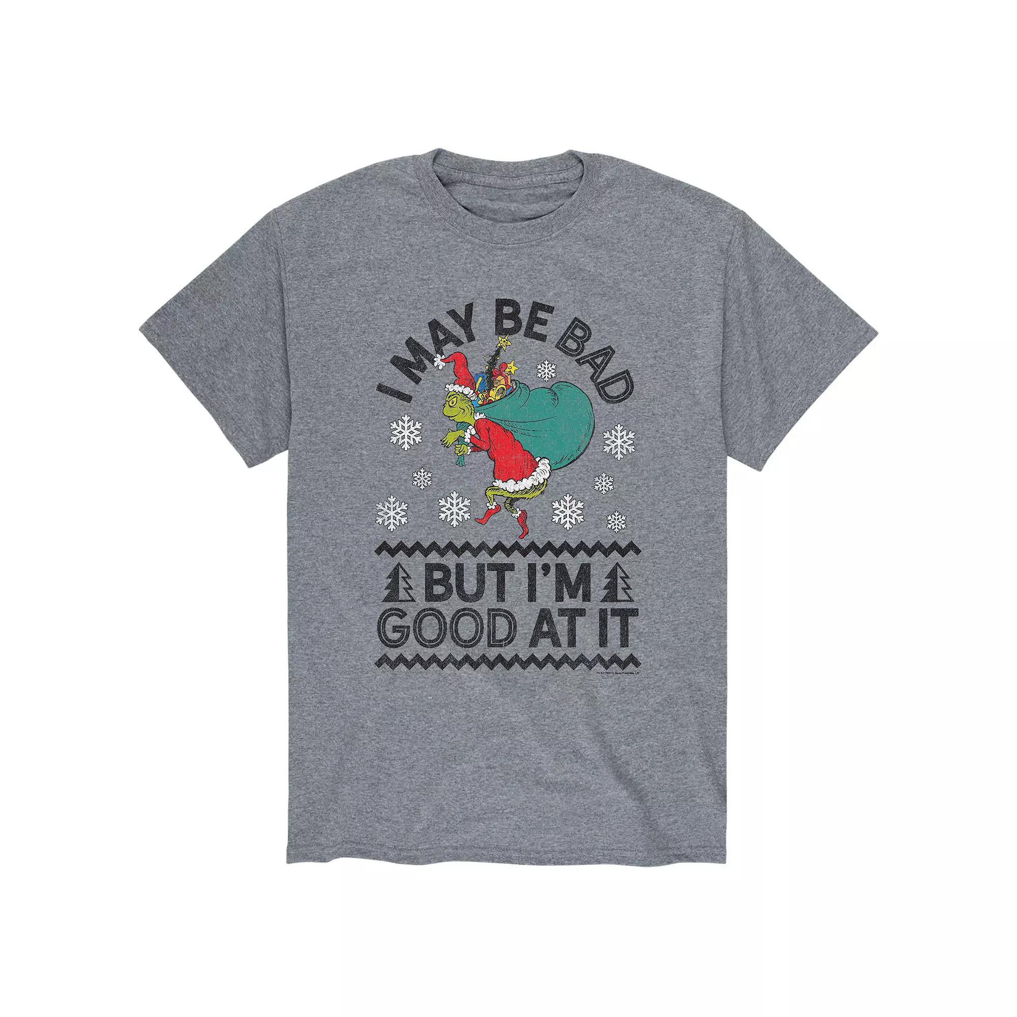 Men's Dr. Seuss The Grinch Bad Good Tee,  Product Image