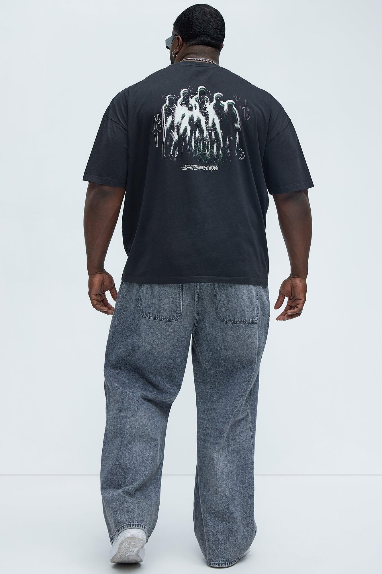 Brutalism Oversized Short Sleeve Tee - Charcoal Product Image