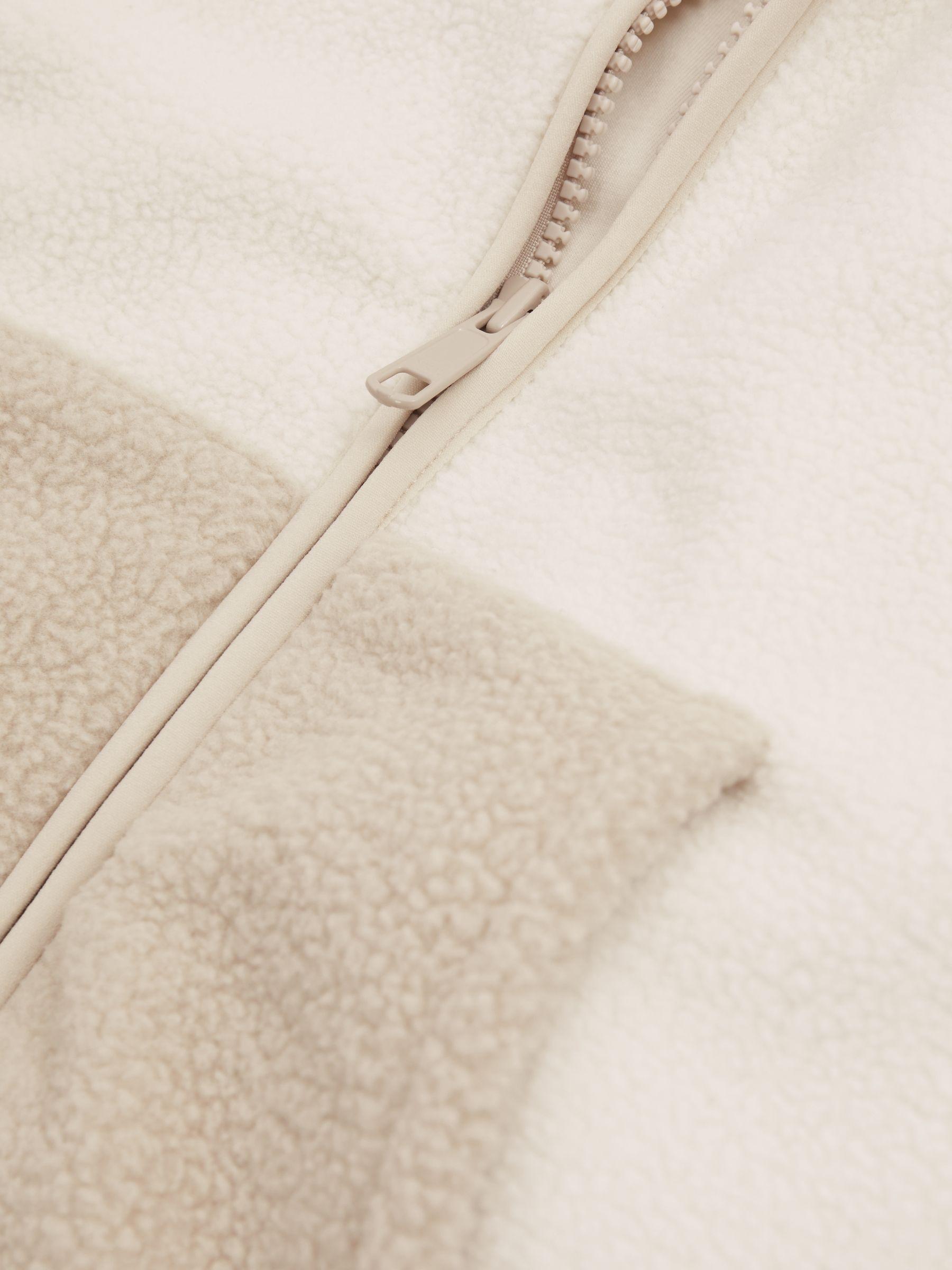 Fleece Funnel Neck Jacket in Natural Product Image