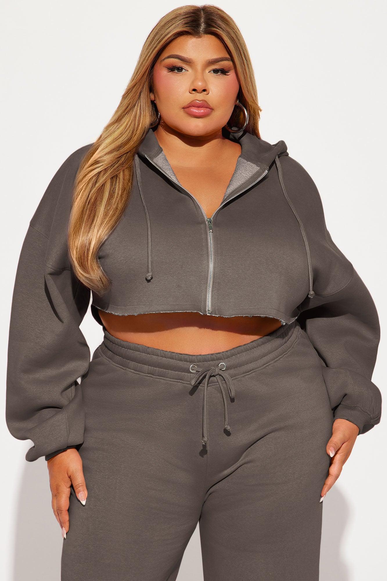 On The Go Fleece Pant Set - Chocolate Female Product Image