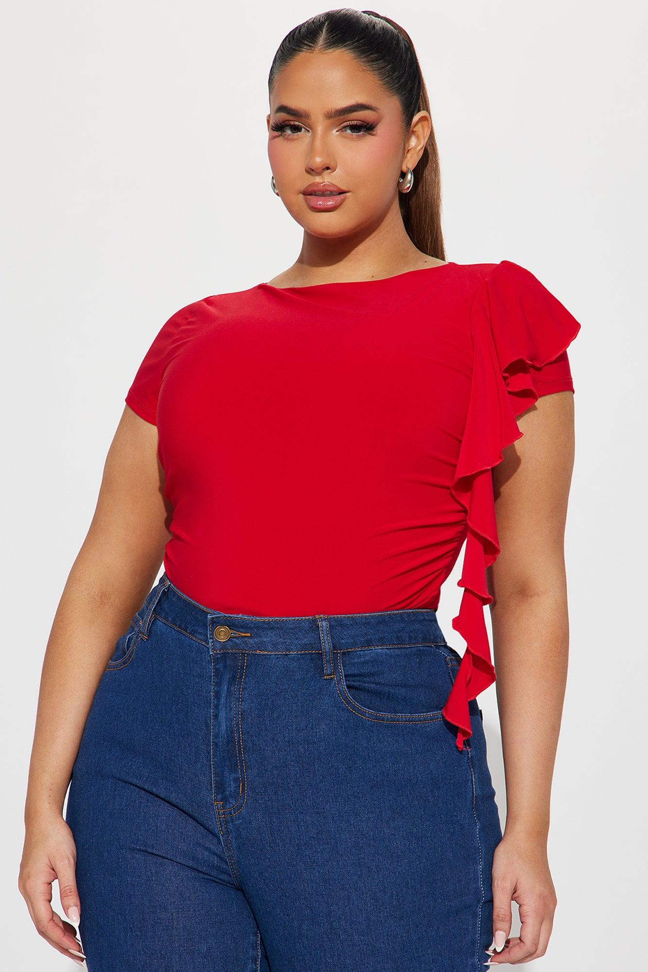 Foreign Love Bodysuit - Red Product Image