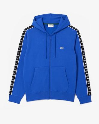 Men's Logo Stripe Zip-Up Hoodie Product Image