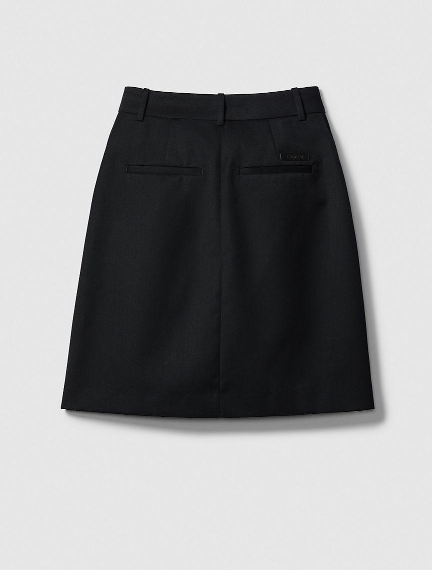 Wool Blend Tailored Skirt Product Image