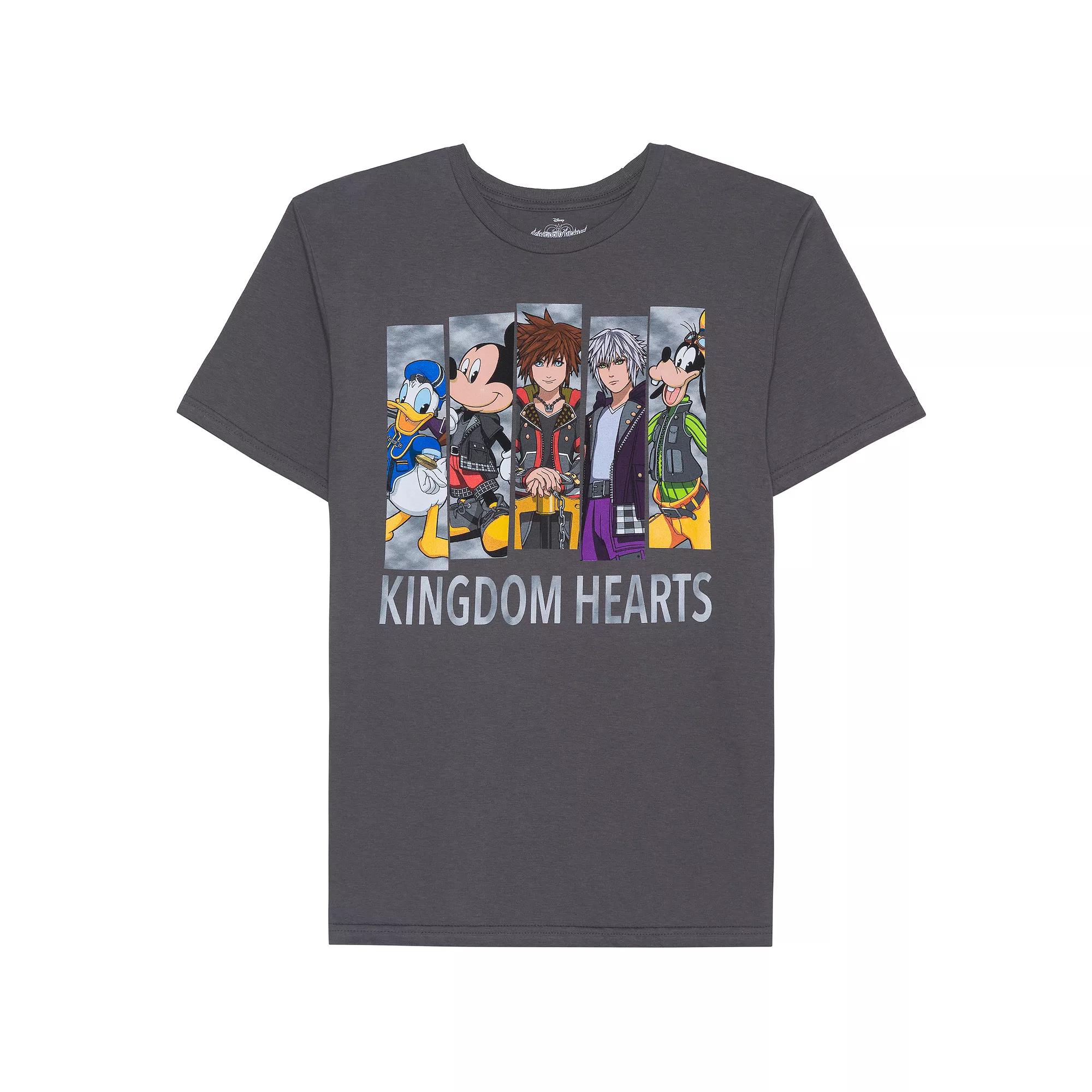 Disney's Kingdom Hearts Men's Character Blocks Graphic Tee, Size: XL, Grey Gray Product Image