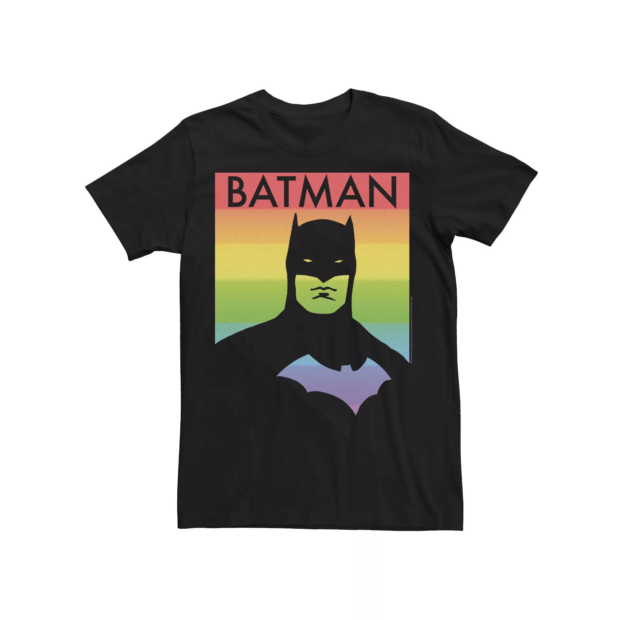 Adult DC Comics Pride Batman Rainbow Poster Tee, Men's,  Product Image