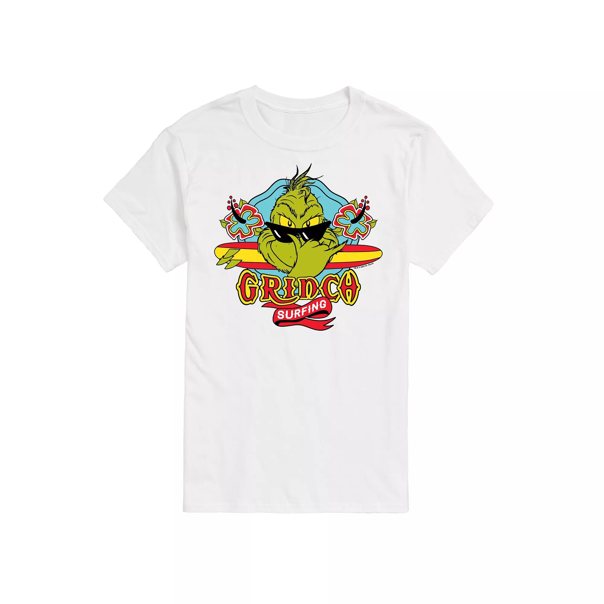 Big & Tall Dr. Seuss The Grinch Surfing Graphic Tee, Men's,  Product Image