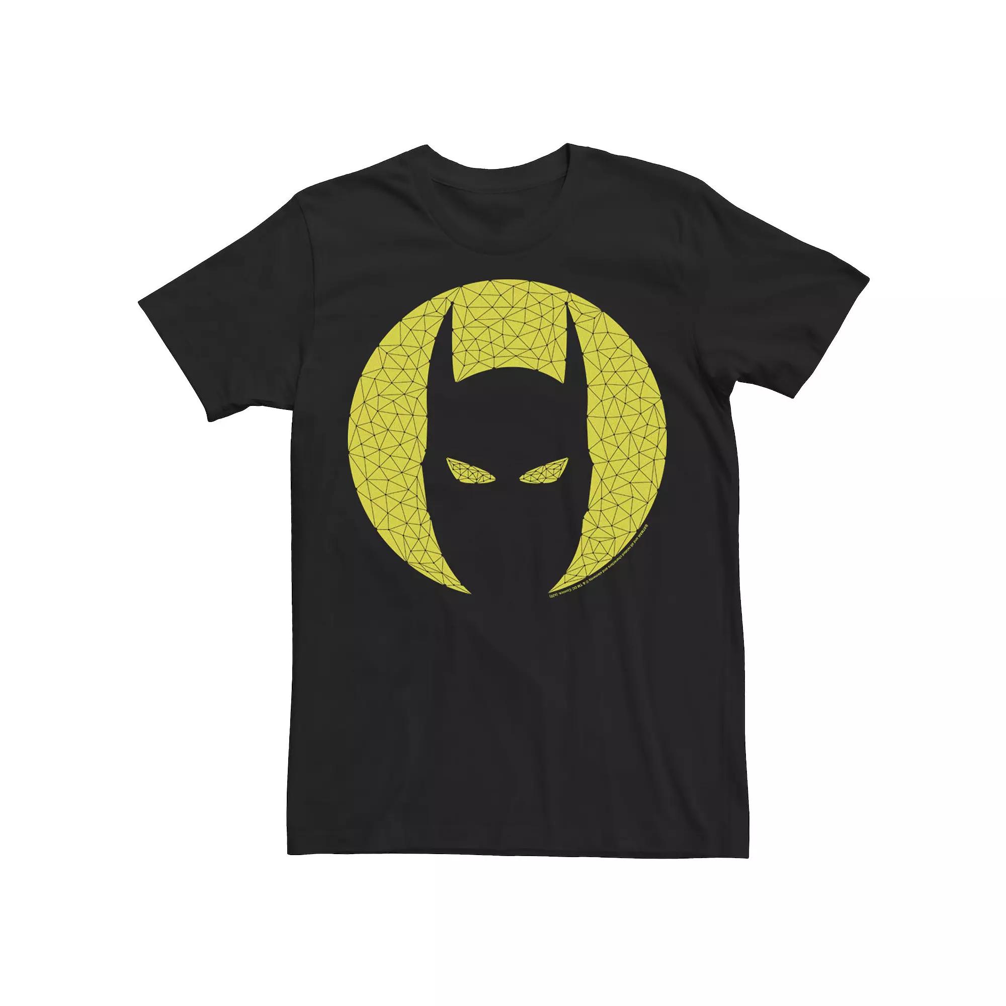 Men's DC Fandome Batman Mask Geometric Moonlight Silhouette Tee, Size: XL, Black Product Image