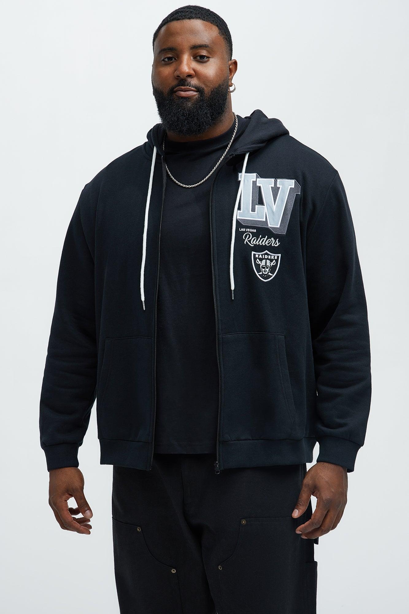 Raiders Bold Zipp Hoodie - Black Male Product Image