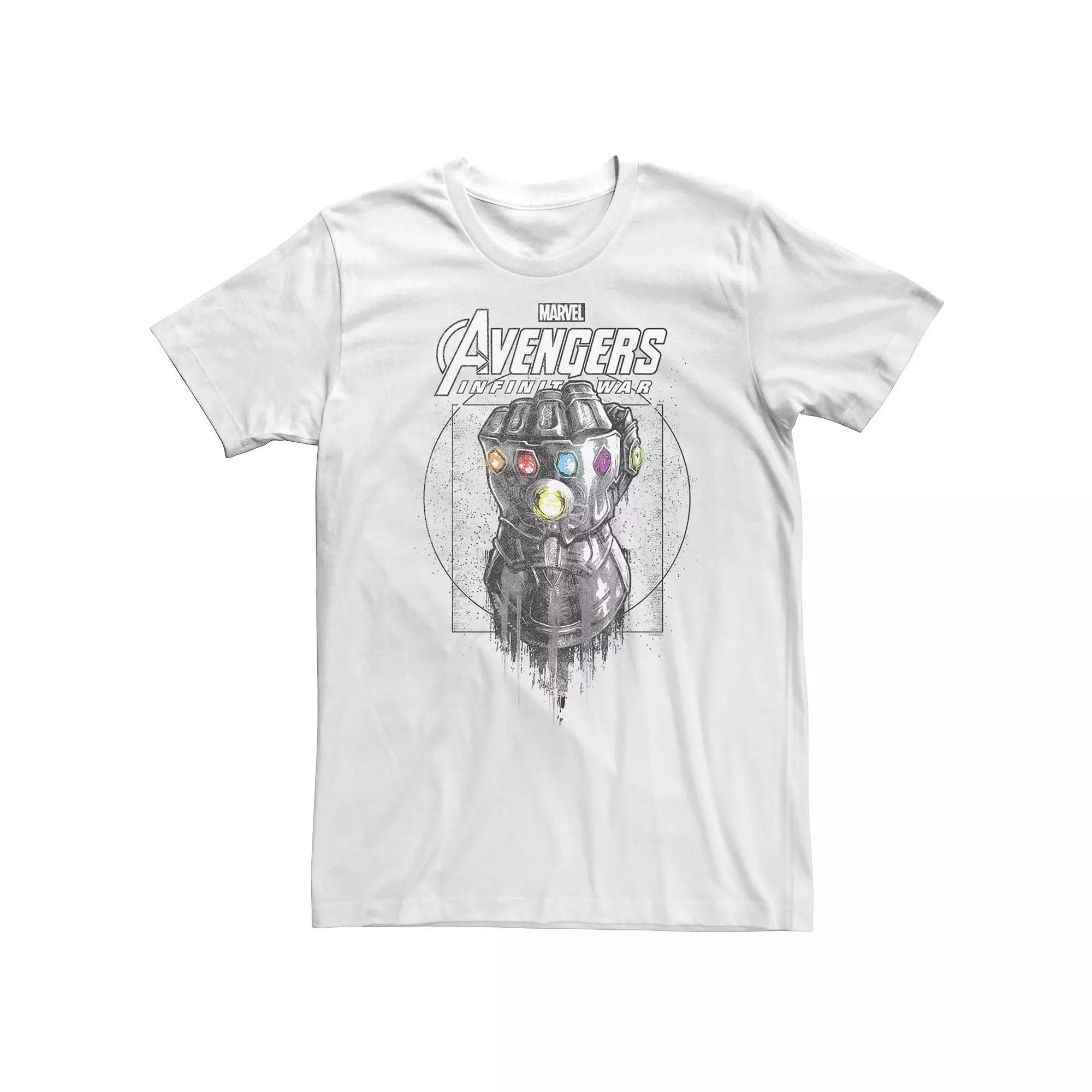Big & Tall Marvel Infinity War Geo Gauntlet Sketch Tee, Men's,  Product Image
