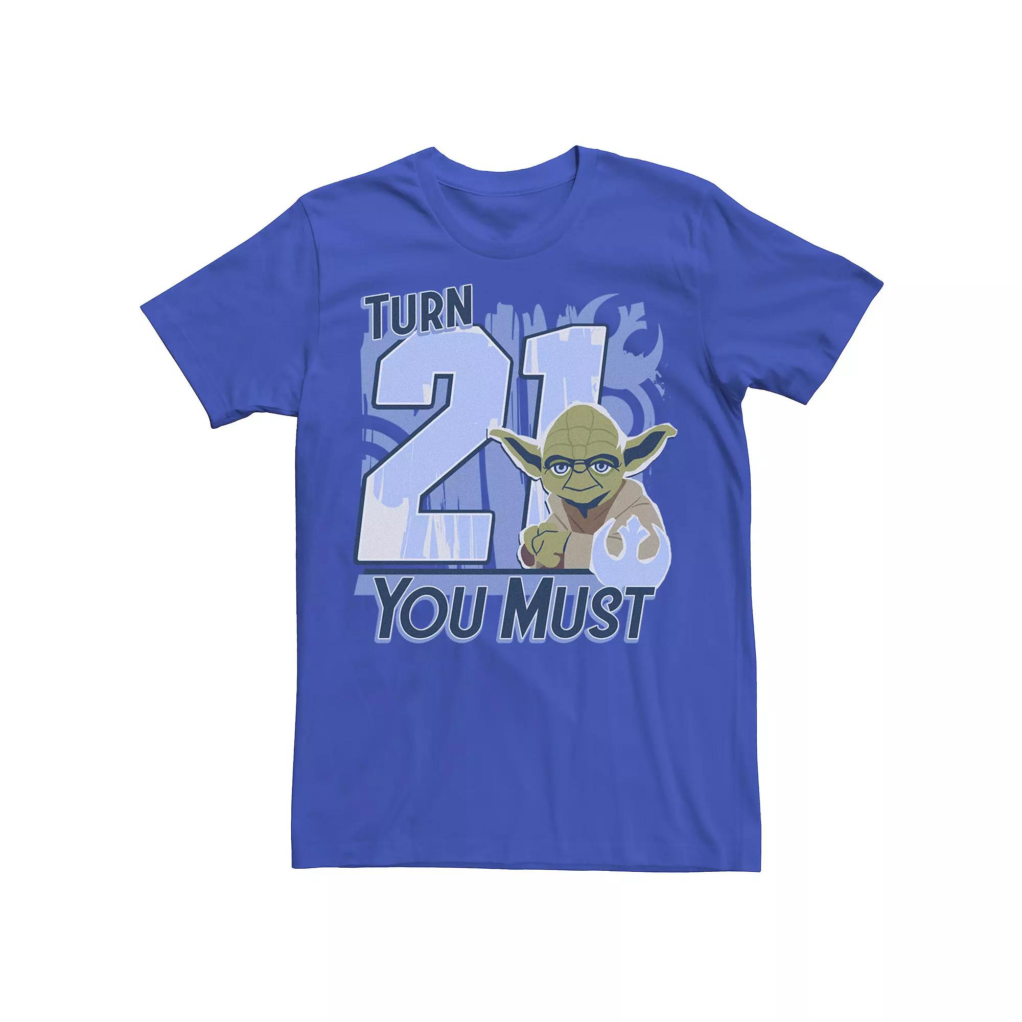 Men's Star Wars Yoda Turn 21 You Must Tee,  Product Image
