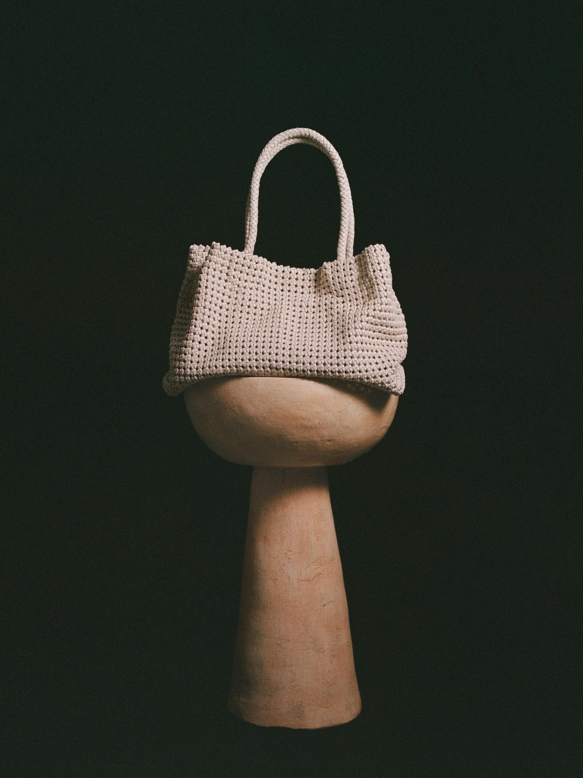 Braided nappa leather shopper bag Product Image