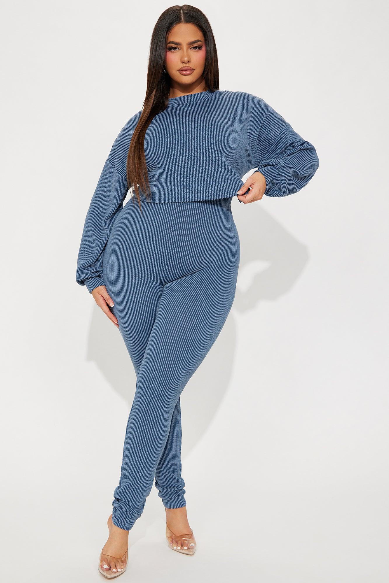 Kyra 2 Piece Jumpsuit Set - Blue Product Image