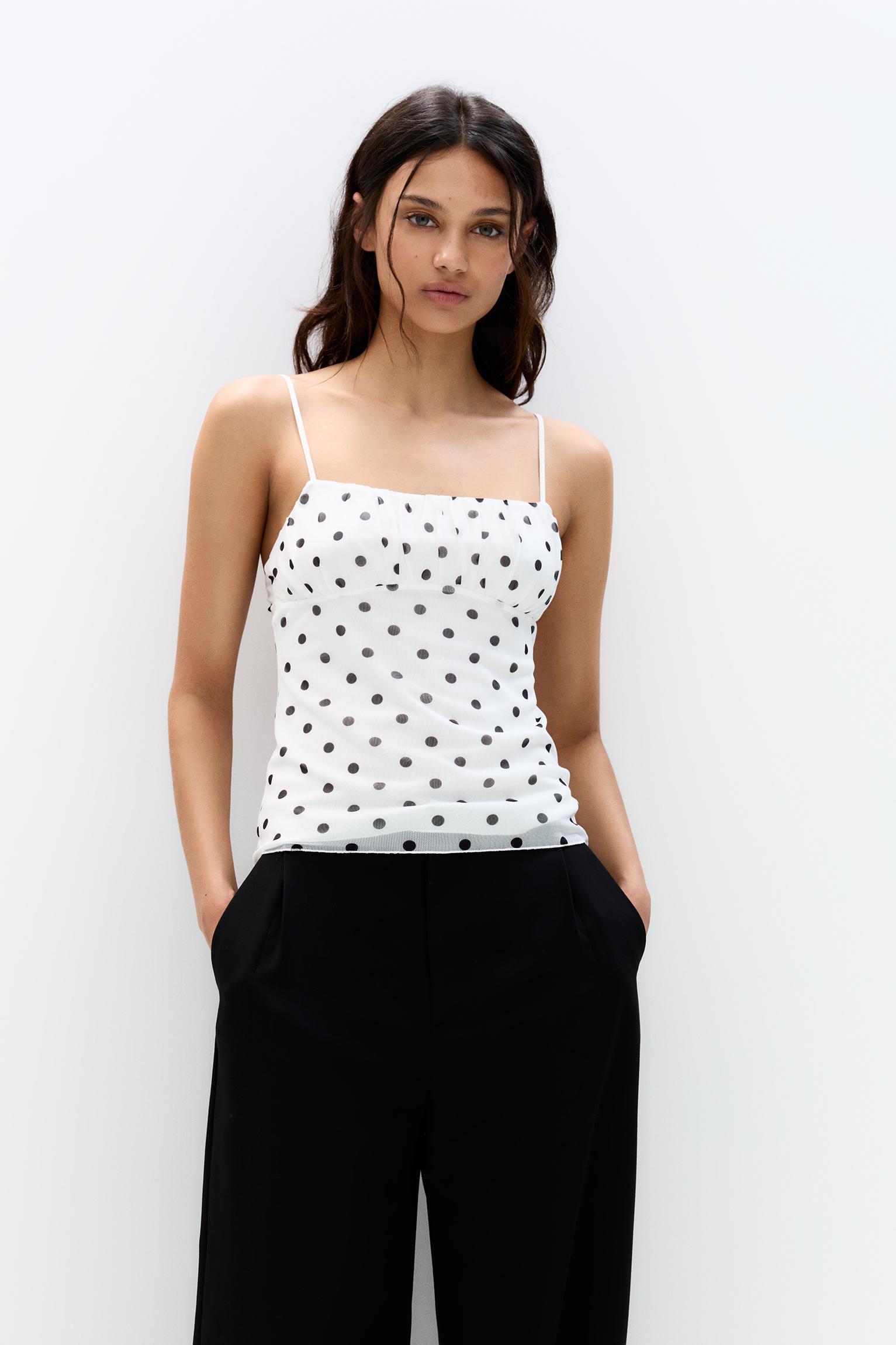 Strappy polka dot top Product Image