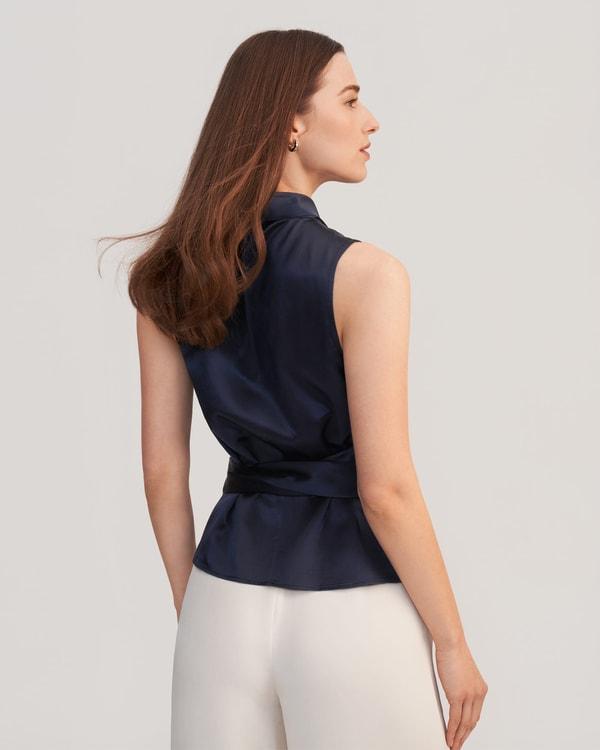 LILYSILK Women Silky Tops Black Bow-Knot Elegant Light and Soft 100% Grade 6A Mulberry Silk 2 Product Image