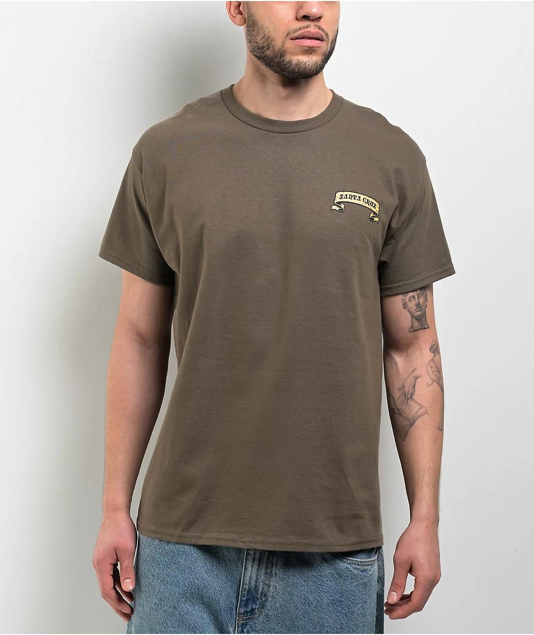 Santa Cruz Guzman Dining Dot Olive T-Shirt Product Image